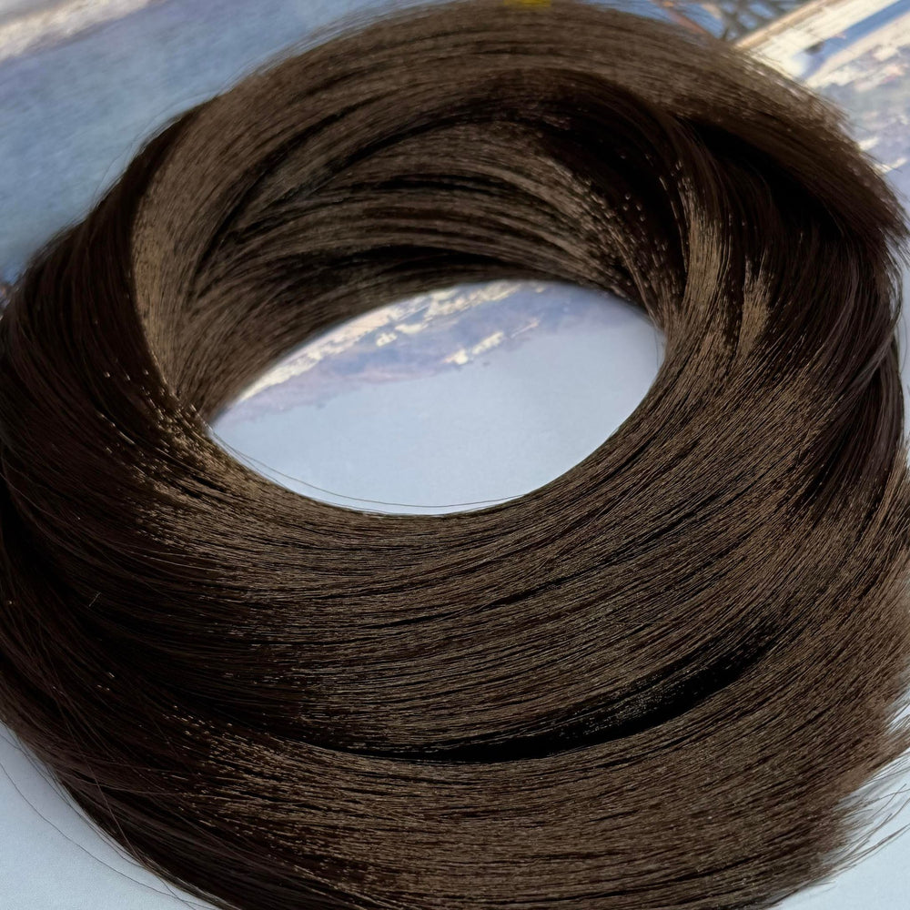 NG Nylon German Chocolate NF226 36 inch 1oz/28g Dark Brown Doll Hair