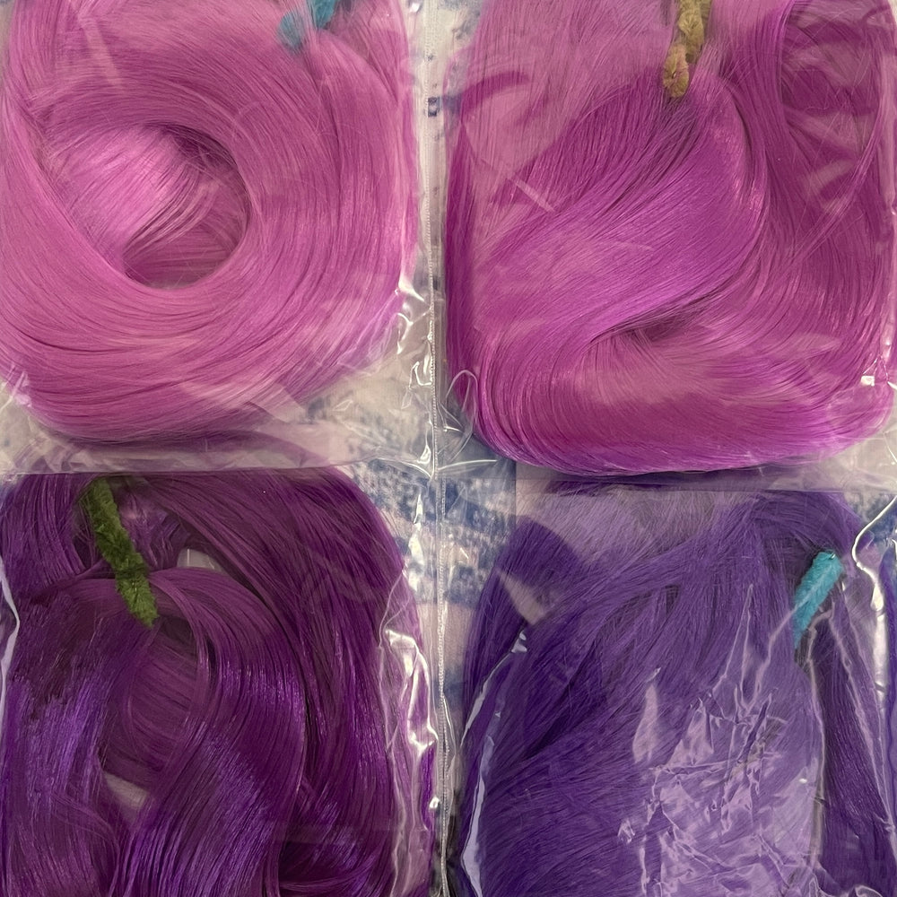 DG Nylon Artist Pack Purples 4oz Four Color Doll Hair for Rerooting