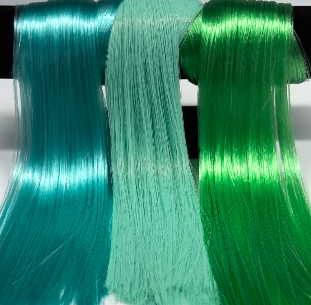 Japanese Saran Green Artist Pack 3oz Doll Hair Bundle Doll Planet Hair