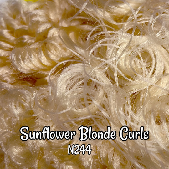 DG Curly Nylon Sunflower Blonde N244 1oz/28g 36in/92cm Doll Hair