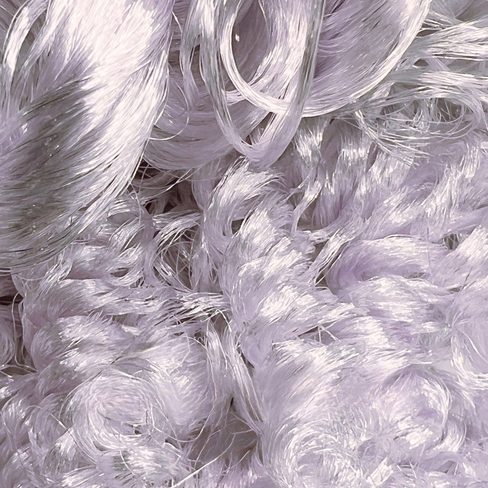 DG Curly Nylon Shimmer Shine Moonlight YN3001  1oz/28g 36inch/92cm hank silver Doll Hair