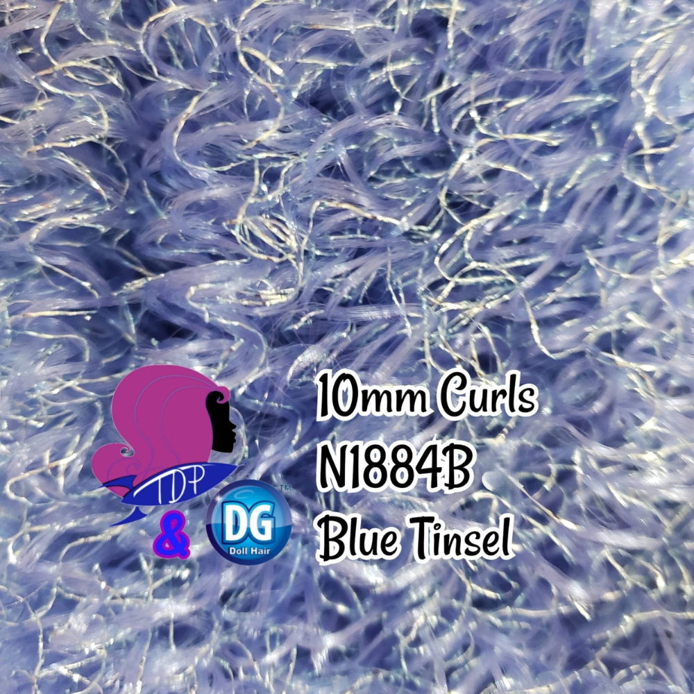 DG Curly Nylon Juniper Berry & Tinsel N1884B 10mm 1oz/28g 36in/92cm Doll Hair