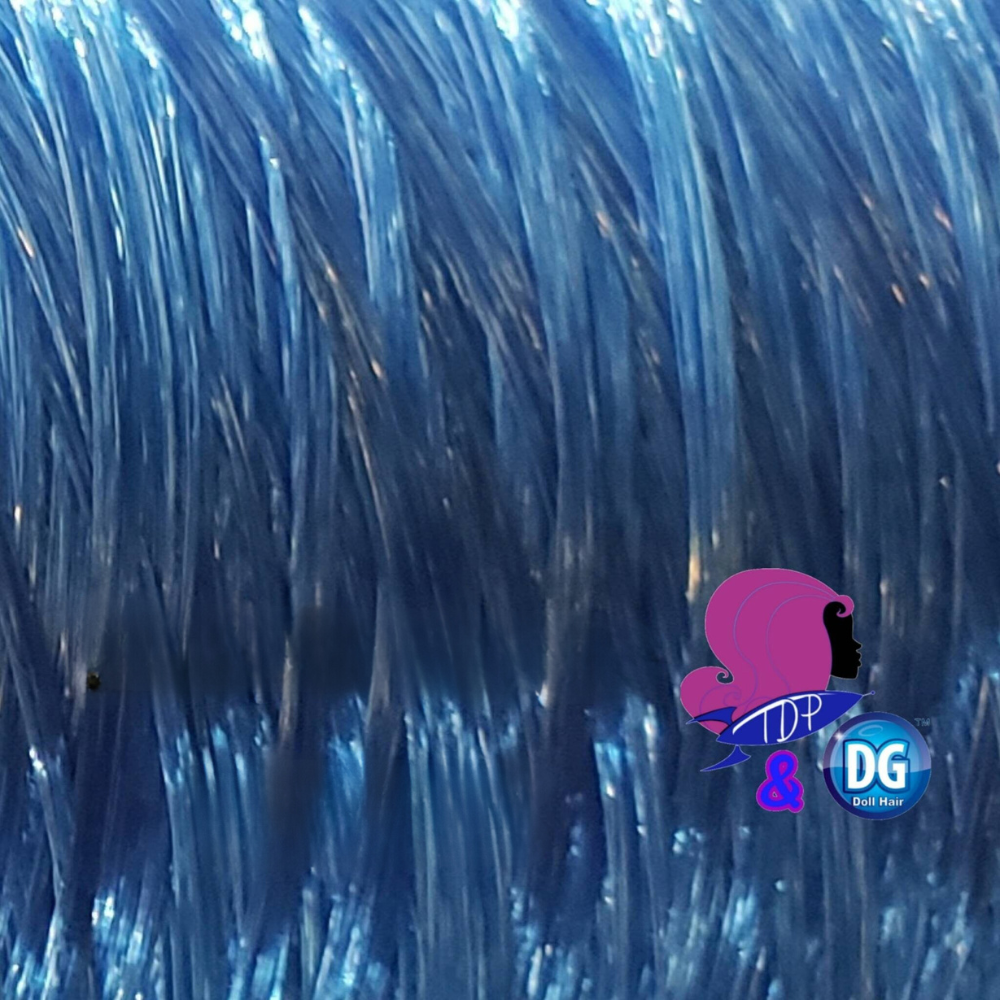 DG Straight Nylon Shimmer Shine Azure YN2250 1oz/28g 36inch/92cm blue Doll Hair