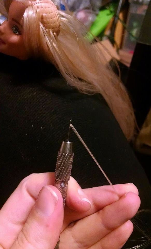 Rerooting Kit Tool and 8 Needles Size 5 for Rerooting Fashion Dolls Hair