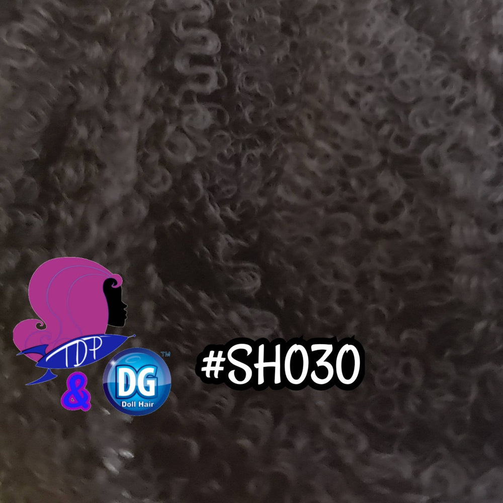 DG S-Curl Afro Black 2mm SHO30 Pre-curled 18 inch 0.5oz/14g hank Nylon Doll Hair for rerooting fashion dolls Standard Temperature