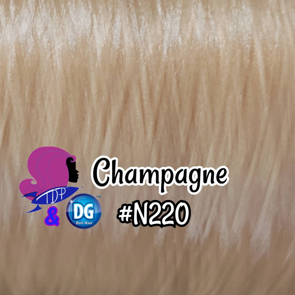 DG-HQ™ Nylon Champagne Blonde N220 36 inch 1oz/28g hank Doll Hair for rerooting fashion dolls Standard Temperature