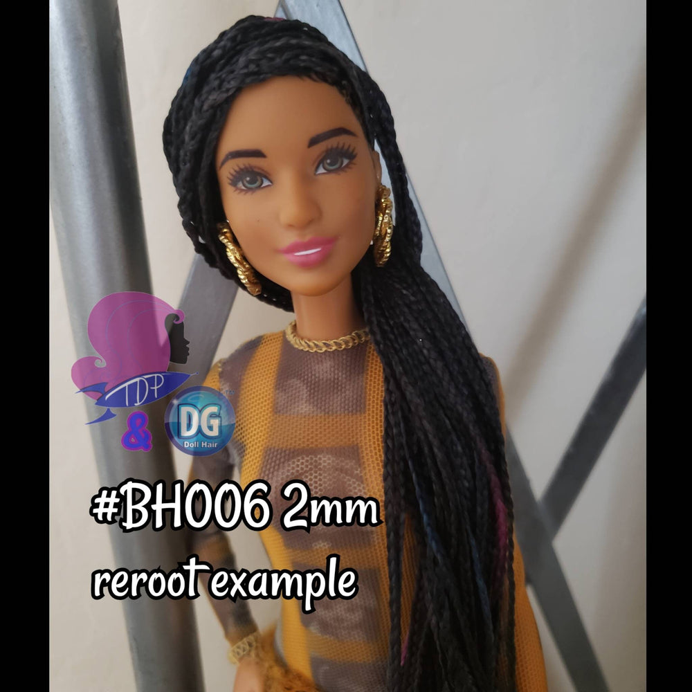 DG-HQ™ Nylon Micro Mini Braids Sour Shimmer #BH248A 2mm Doll Hair Rerooting Barbie™ Monster High™ Integrity Fr