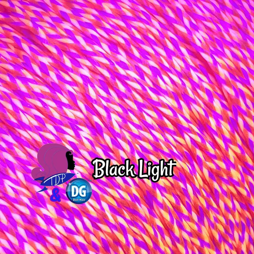 DG-HQ™ #BH315 Micro Mini Braids 2mm Doll Hair Orange White Pink Black Light Glow in the Dark Neon Barbie™ Monster High™ Rainbow High