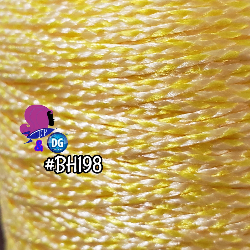 DG-HQ™ Micro Mini Braids Two Tone Yellow Blonde #BH198 2Mm Doll Hair Rerooting Barbie™ Monster High™ Integrity Rainbow High® Limited Qty