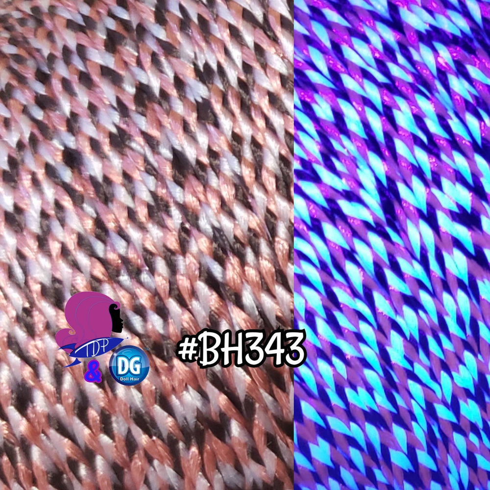 DG-HQ™ #BH343 Micro Mini Braid 2mm Doll Hair White Rose Gold Dark Brown Metallic Black Glow in the Dark Barbie™ Monster High™ Rainbow High