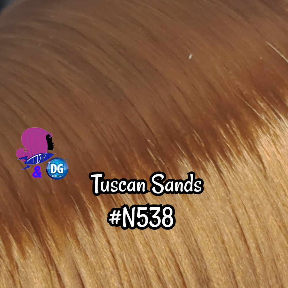 DG-HQ™ Nylon Tuscan Sands N538 36 inch 1oz/28g hank Gold Brown Doll Hair for rerooting fashion dolls Standard Temperature
