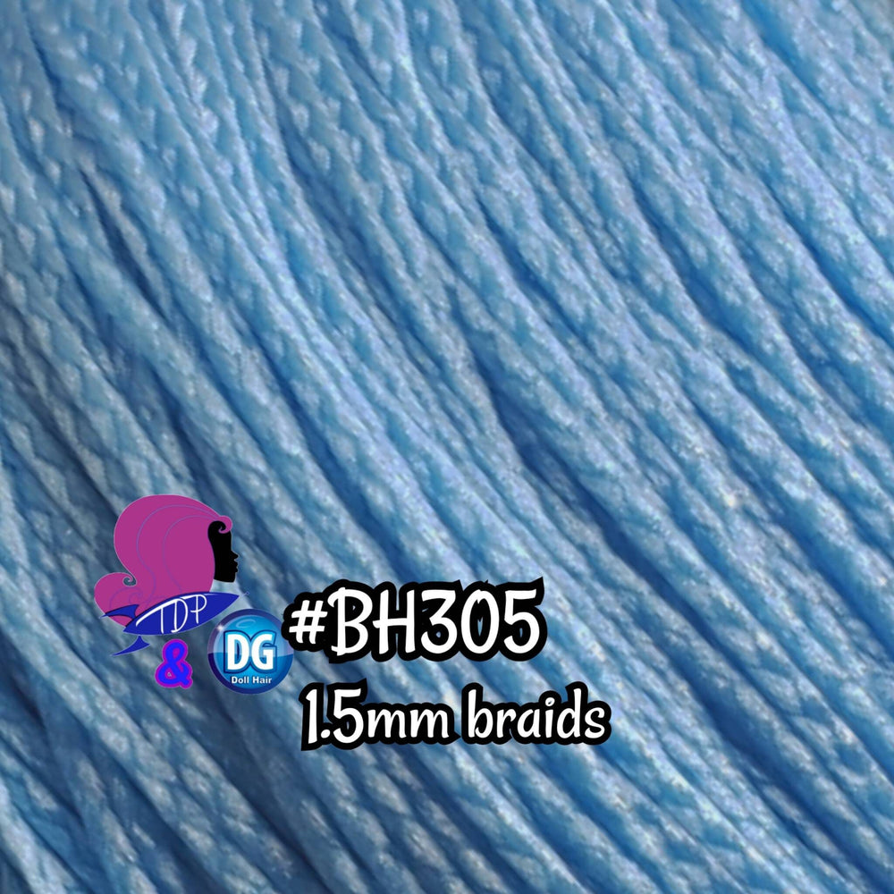 DG-HQ™ Nylon Micro Mini Braids Light Blue #BH305 1.5Mm Doll Hair Rerooting Wig Wefts Barbie™ Monster High™ Rainbow High Lol omg