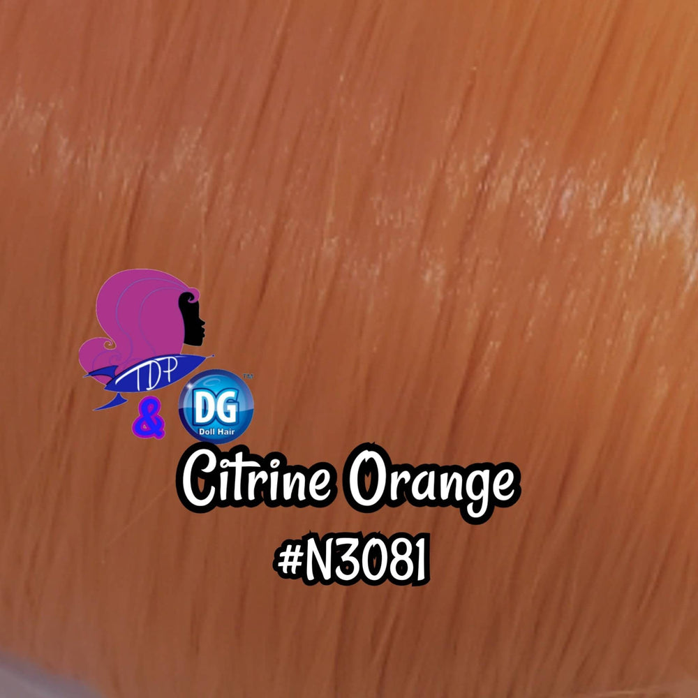 DG-HQ™ Nylon Citrine #N3076 36 inch 1oz/28g hank Earthy Medium Orange Doll Hair for rerooting fashion dolls Standard Temperature