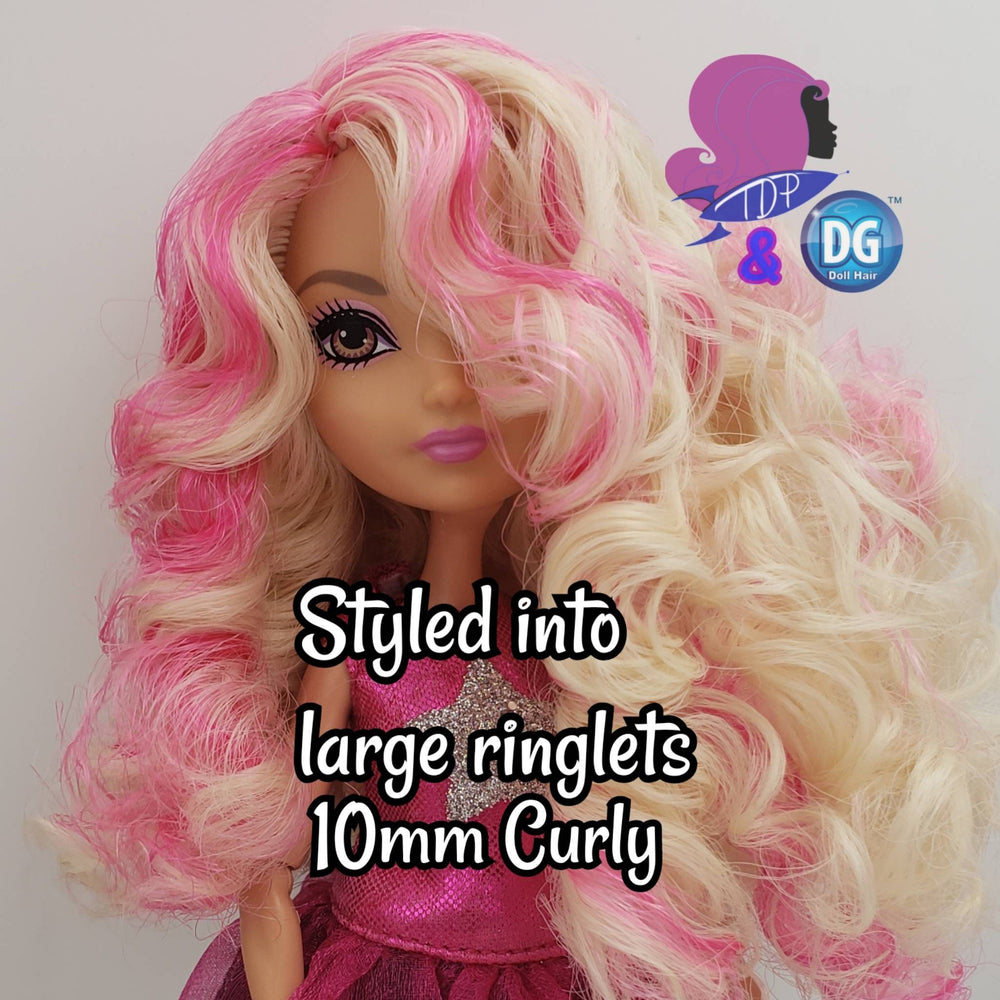 DG Curly Red Ginger 15mm, 20mm NF186 Auburn pre-curled Doll Hair The Doll Planet Rerooting Fashion Doll Barbie™ Rainbow High™