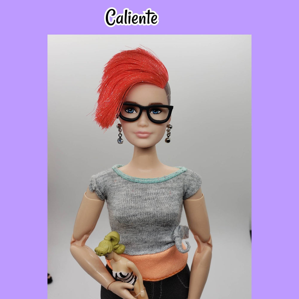 DG-HQ™ Nylon Metallic Shimmer Caliente #ZN4184 Bright Red Hair Reroot Doll Barbie™ Monster High™ Rainbow High® The Doll Planet Hair
