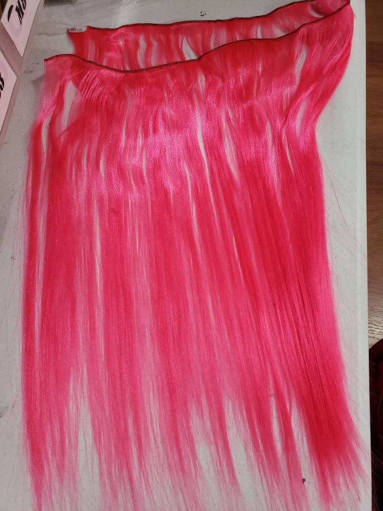 DG-HQ™ Wig Weft Nylon Golden Willow NC114C Holographic Nylon Weft 30"Wx20"L Doll Hair for Making Fashion Doll Wigs Standard Temperature