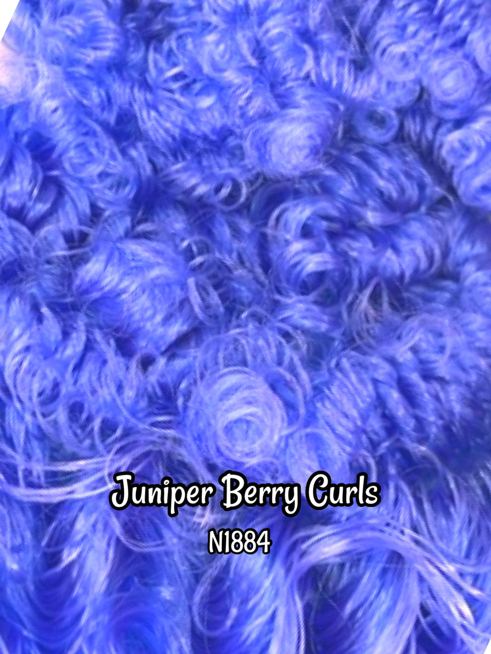 DG Curly Juniper Berry 5mm 10mm 20mm options N1884 blue violet 36 inch 0.5oz/14g pre-curled Nylon Doll Hair for rerooting fashion dolls