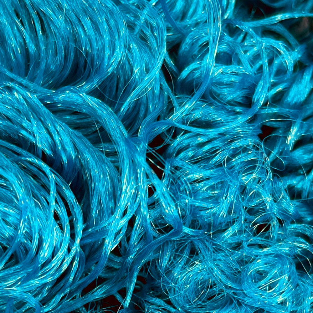 DG Curly Metallic Shimmer Caribbean 10mm 20mm YN2139-1 turquoise 36 inch 0.5oz/14g pre-curled Nylon Doll Hair for rerooting fashion dolls
