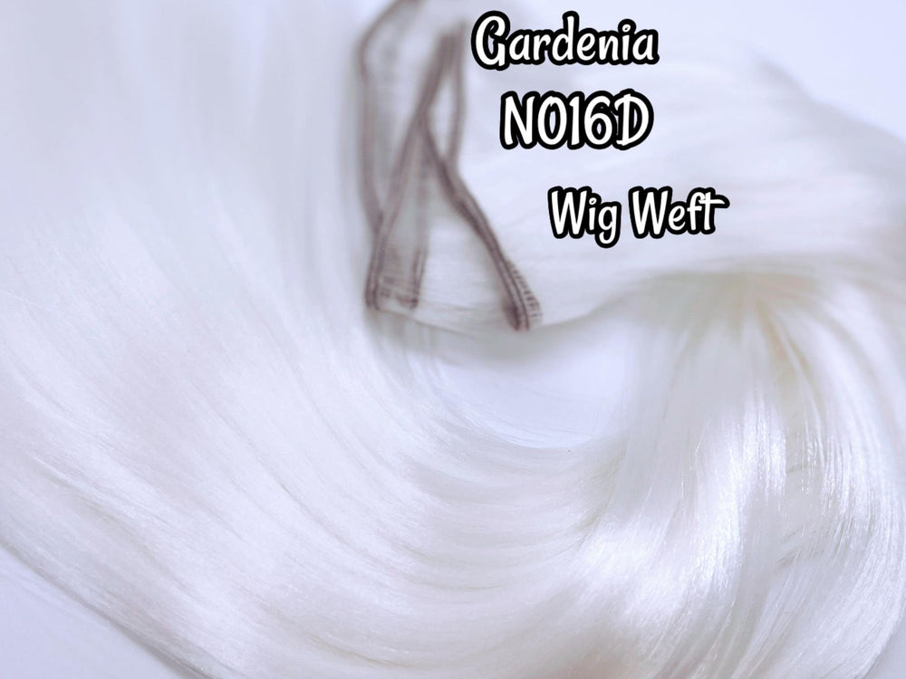 DG-HQ™ Wig Weft Nylon Gardenia N016D White Nylon Weft 30"Wx20"L Doll Hair for Making Fashion Doll Wigs Standard Temperature