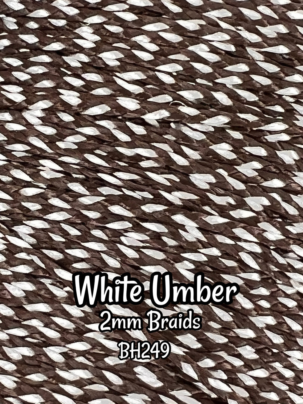 DG-HQ Nylon blend Micro Twist Braids White Umber BH249 Brown White Doll Hair Rerooting wigs Barbie™ Monster High™ Rainbow High lol omg