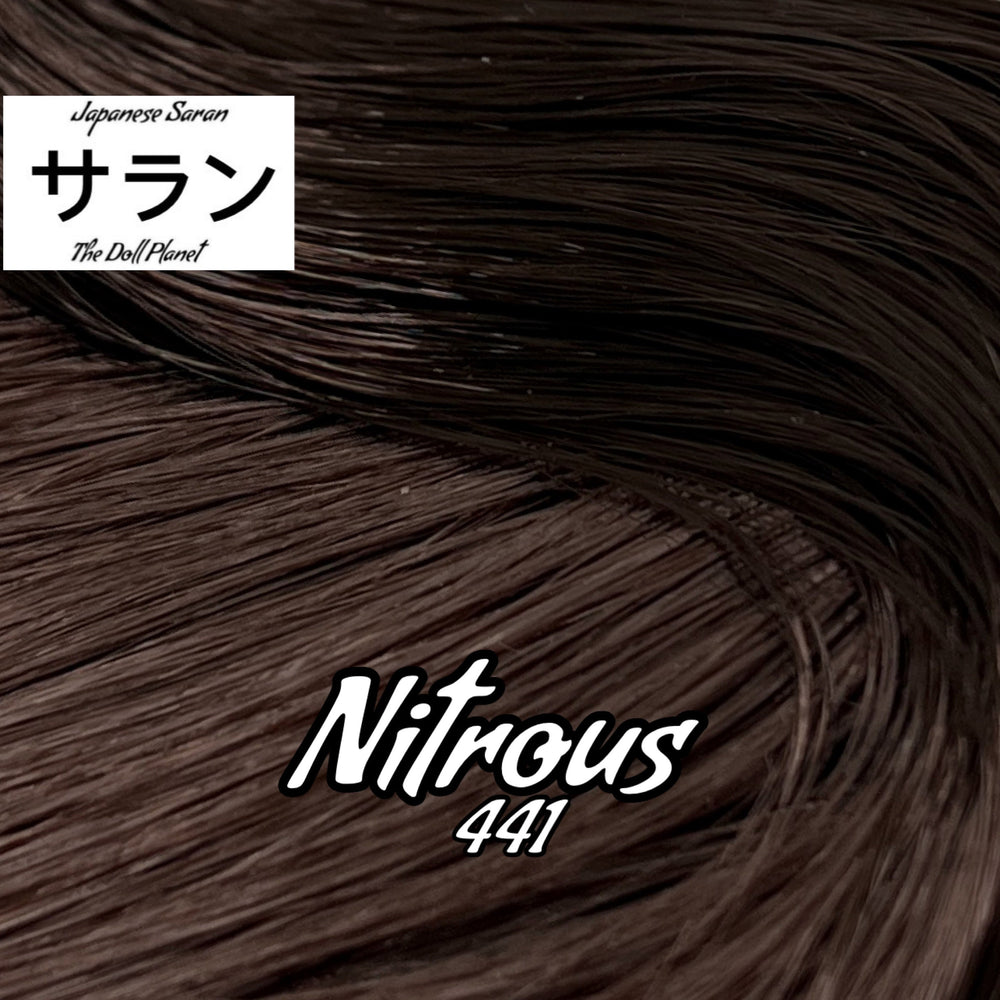 Japanese Saran Nitrous 441 36 inch 1oz/28g hank Dark Brown Doll Hair for rerooting fashion dolls Standard Temperature