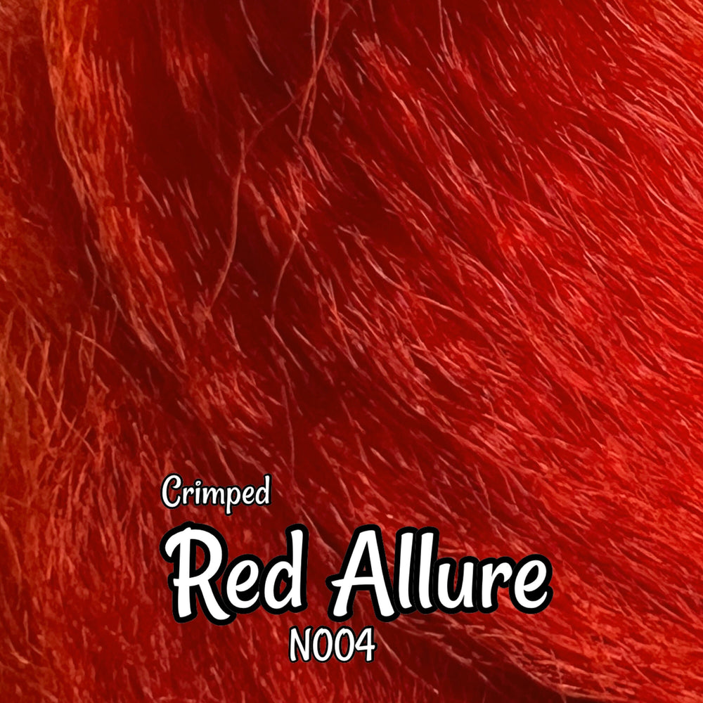 Crimped Red Allure N004 Ethnic soft loose waves 36 inch 0.5oz/14g hank Nylon Doll Hair for rerooting fashion dolls Standard Temperature