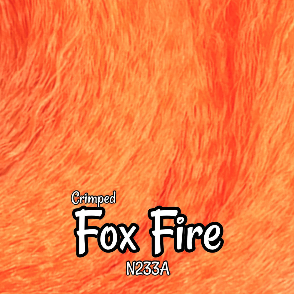Crimped Fox Fire N233A Ethnic wavy orange 36 inch 0.5oz/14g hank Nylon Doll Hair for rerooting fashion dolls Standard Temperature