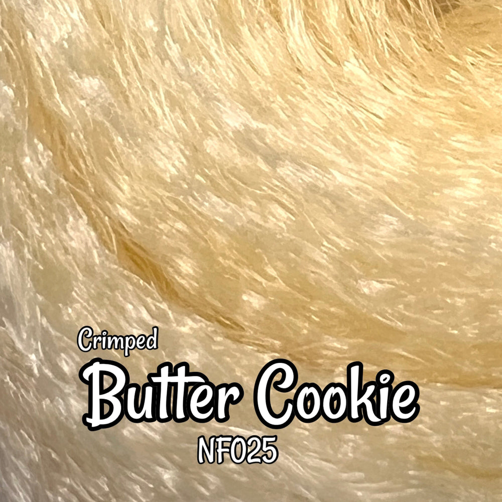 Crimped Butter Cookie NF025 Ethnic wavy cream 36 inch 0.5oz/14g hank Nylon Doll Hair for rerooting fashion dolls Standard Temperature