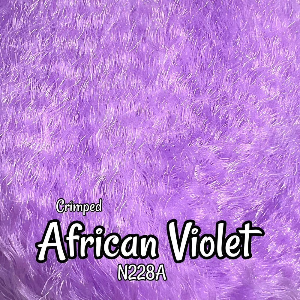 Crimped African Violet N228A Ethnic wavy purple Hair textured 36 inch 0.5oz/14g hank Nylon Doll Hair for rerooting fashion dolls