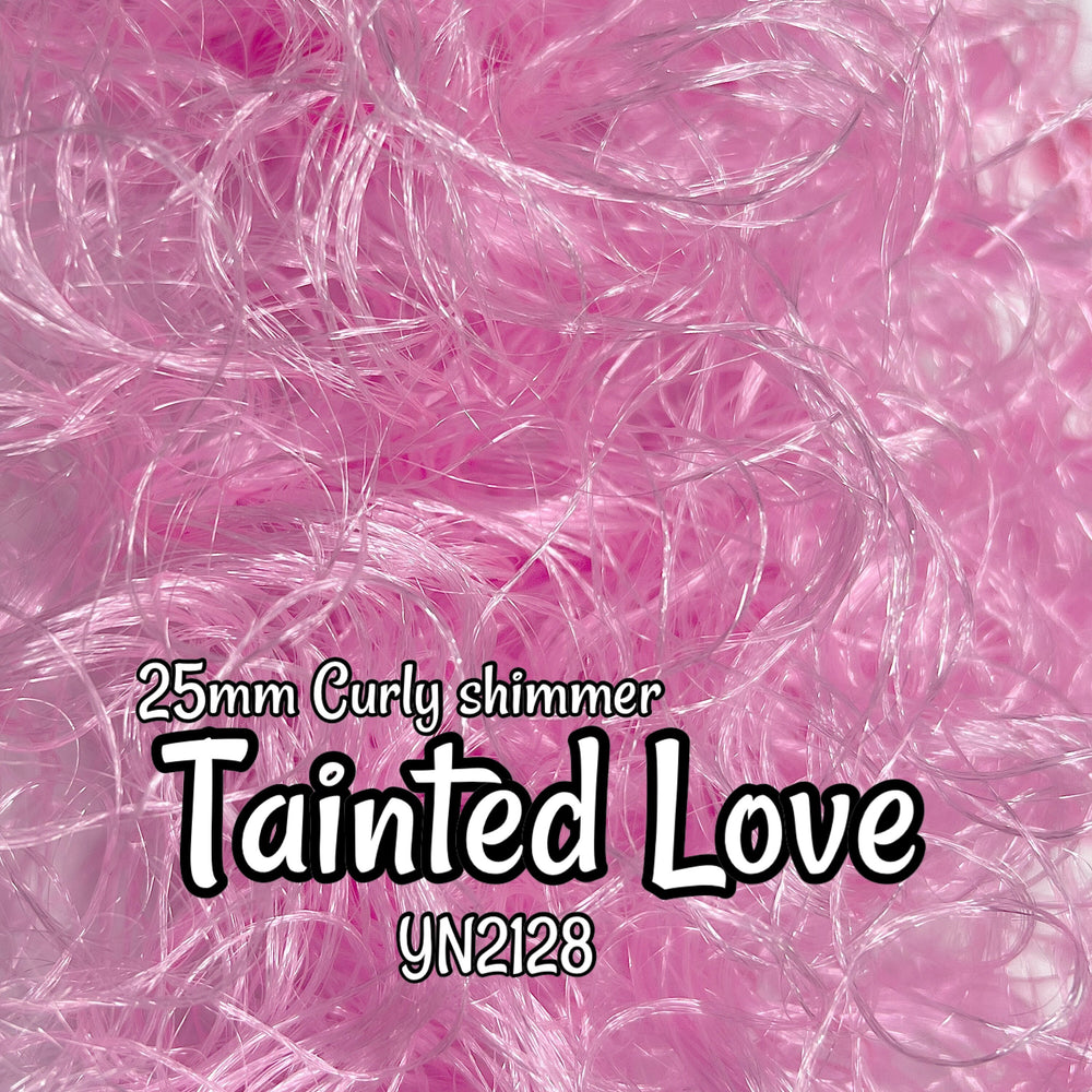 DG Curly Tainted Love 25mm YN2128 pink 36 inch 0.5oz/14g pre-curled Nylon Doll Hair for rerooting fashion dolls Standard Temperature