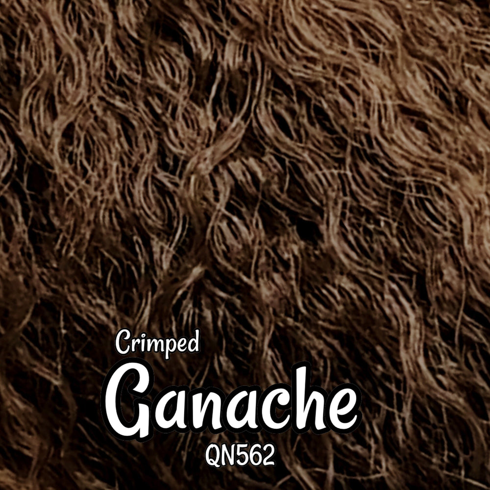 Crimped Ganache QN562 Ethnic wavy brown Hair textured natural 36 inch 0.5oz/14g hank Nylon Doll Hair for rerooting fashion dolls