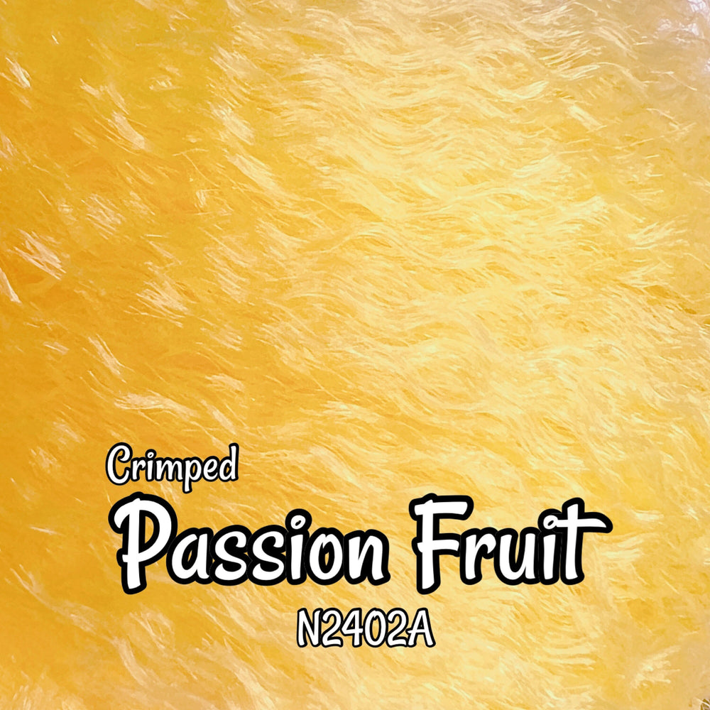Crimped Passion Fruit N2402A Ethnic wavy yellow 36 inch 0.5oz/14g hank Nylon Doll Hair for rerooting fashion dolls Standard Temperature