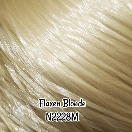 DG-HQ™ Nylon Flaxen Blonde N2228M 36 inch 1oz/28g hank Doll Hair for rerooting fashion dolls Standard Temperature
