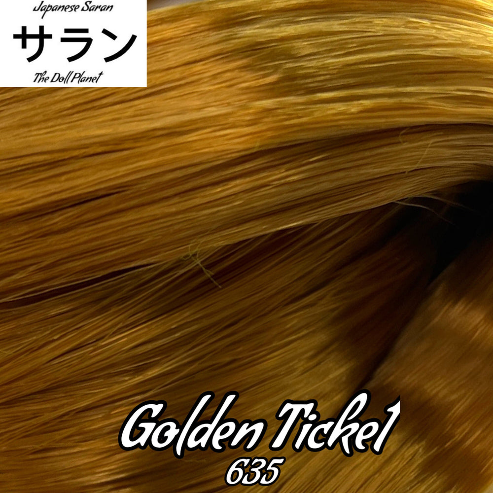 Japanese Saran Golden Ticket 635 36 inch 1oz/28g hank Doll Hair for rerooting fashion dolls Standard Temperature