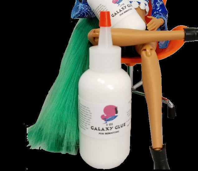 Galaxy Glue 3oz Bottle for Sealing Rerooted Nylon Doll Hair for Fashion Dolls