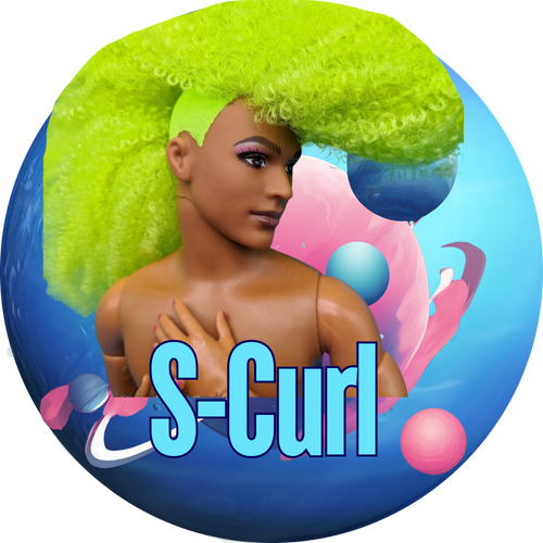 DG Nylon S-Curl Afro Doll Hair