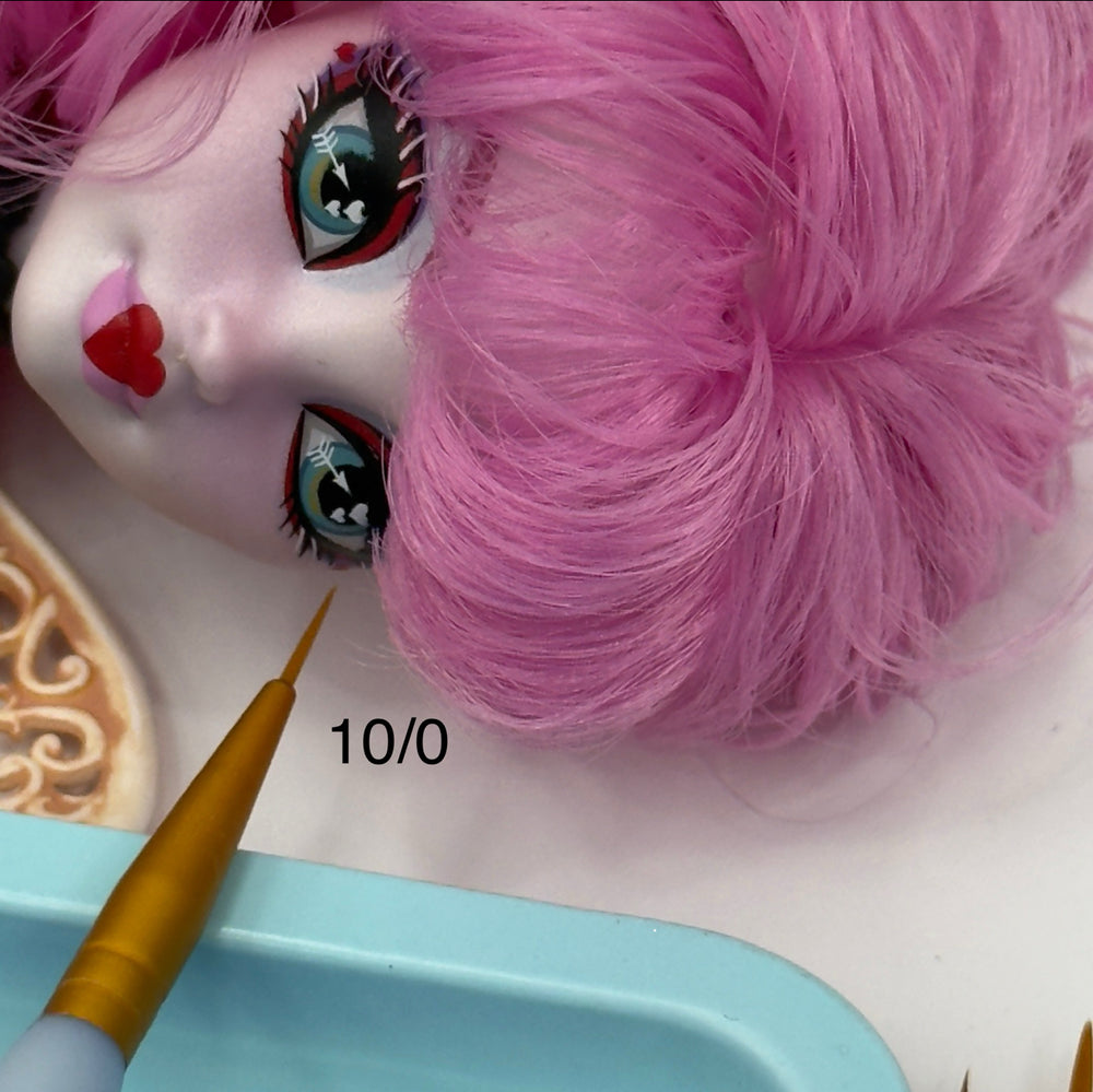Royal Gold Artist Nylon Fine Point Liner Brush R9595 multiple sizes for Fashion Doll Faceups
