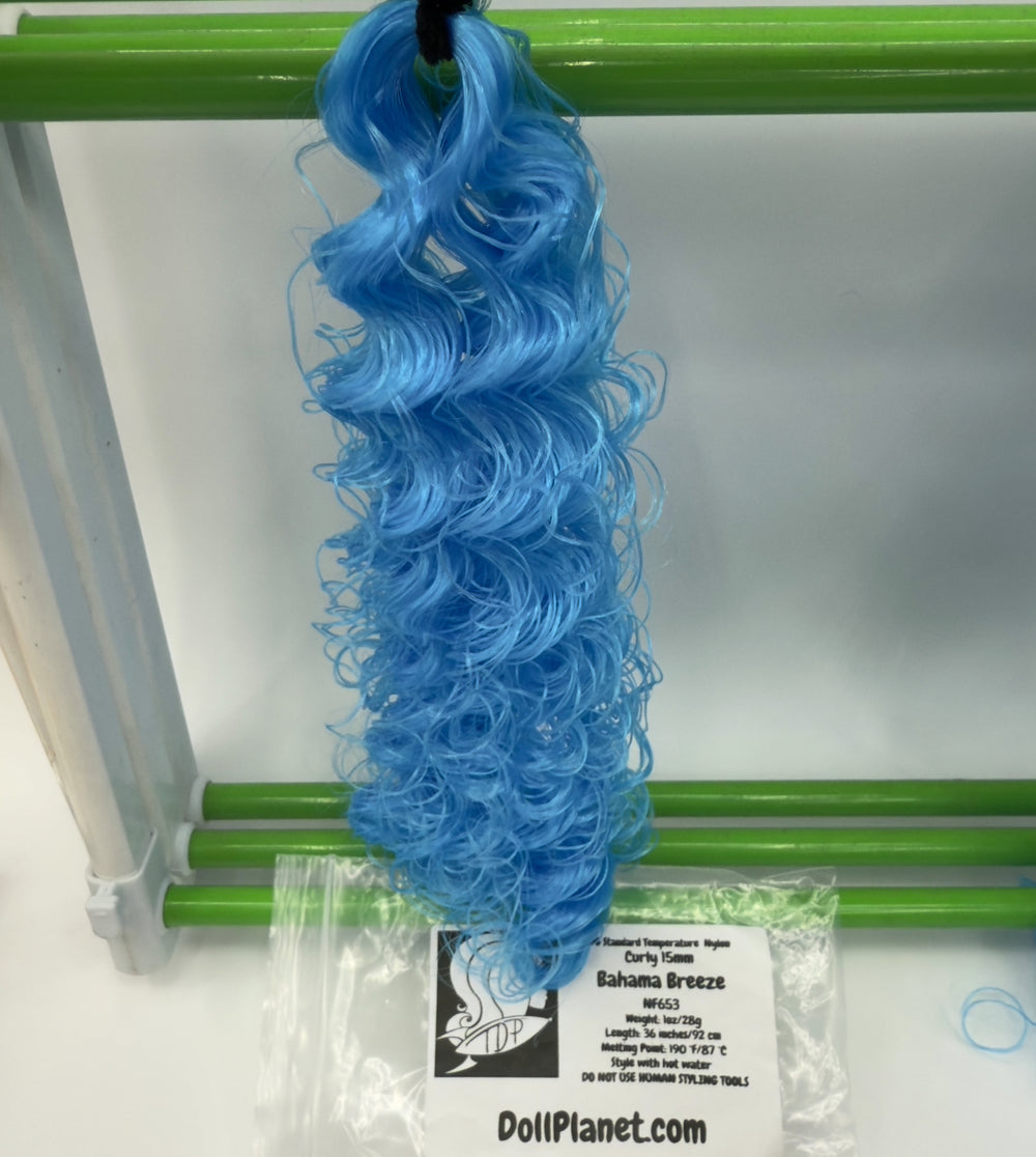 DG Curly Nylon Bahama Breeze NF653 1oz/28g 36in/92cm blue Doll Hair