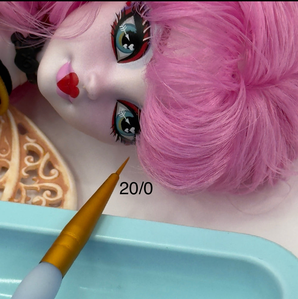Royal Gold Artist Nylon Fine Point Liner Brush R9595 multiple sizes for Fashion Doll Faceups