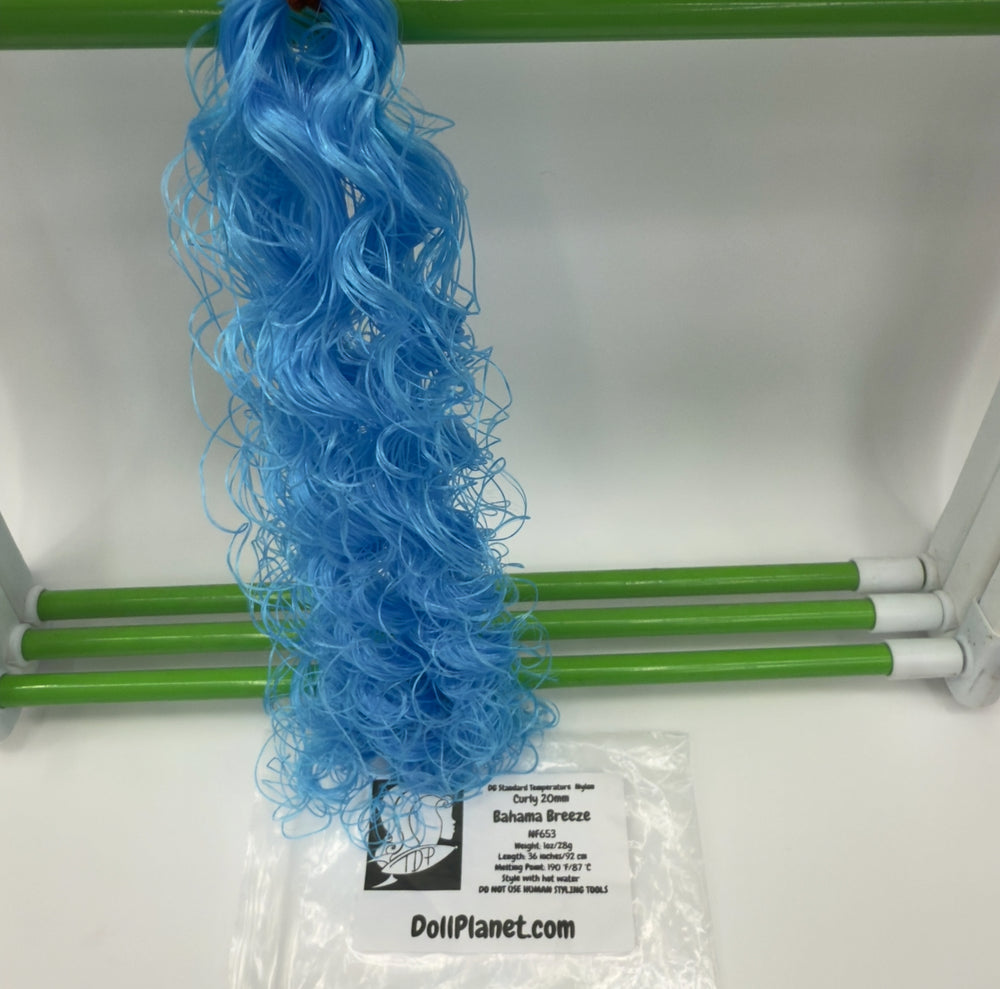 DG Curly Nylon Bahama Breeze NF653 1oz/28g 36in/92cm blue Doll Hair