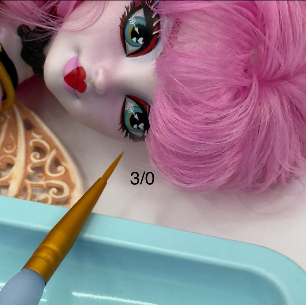 Royal Gold Artist Nylon Fine Point Liner Brush R9595 multiple sizes for Fashion Doll Faceups