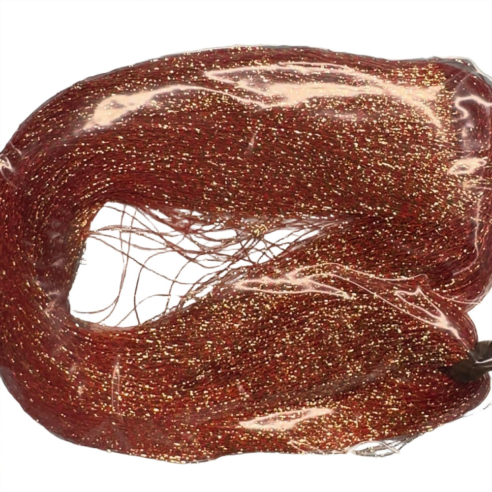 Scarlet Sunset H26 Red and Gold Blend Doll Grade Tinsel Shiny Doll Hair