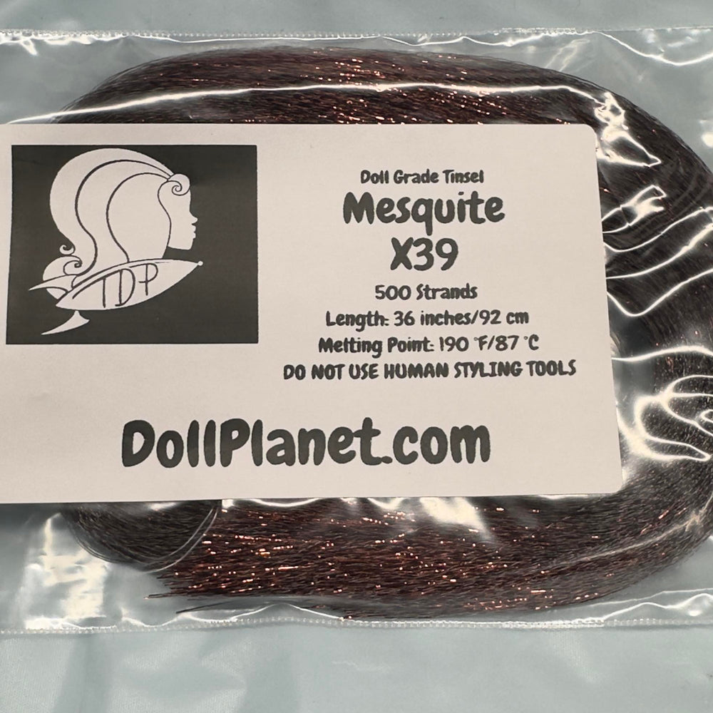 Mesquite X39 Brown Doll Grade Tinsel Shiny Doll Hair