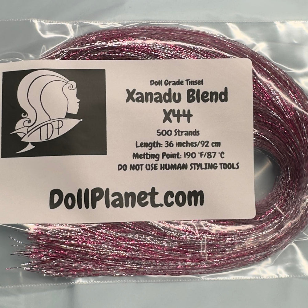Xanadu Blend X44 Doll Grade Tinsel Shiny Doll Hair