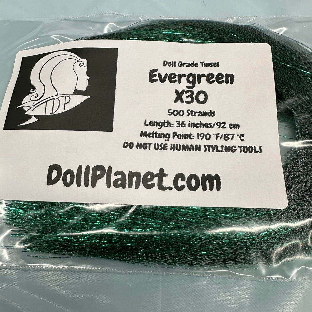 Evergreen X30 Doll Grade Tinsel Shiny Doll Hair