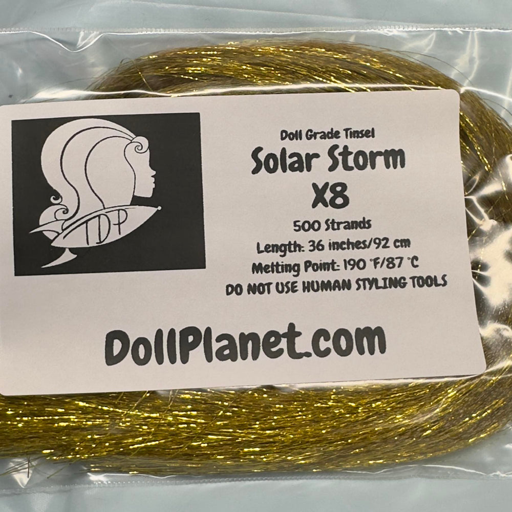 Solar Storm X8 Gold Doll Grade Tinsel Shiny Doll Hair