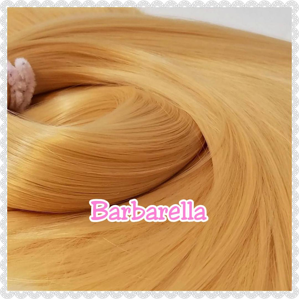TDP Barbarella Yellow Blonde High Temp Nylon Silk Doll Planet Hair