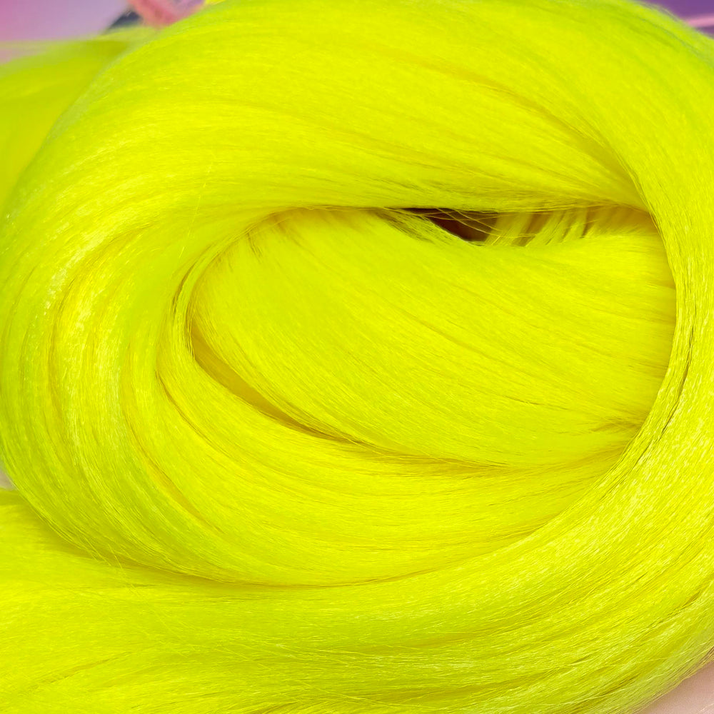 Yellow color doll hair 