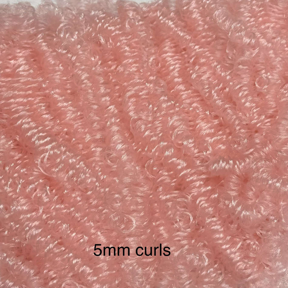 DG Curly Nylon Powder Pink 2Tone Blend NH3120 1oz/28g 36in/92cm Doll Hair