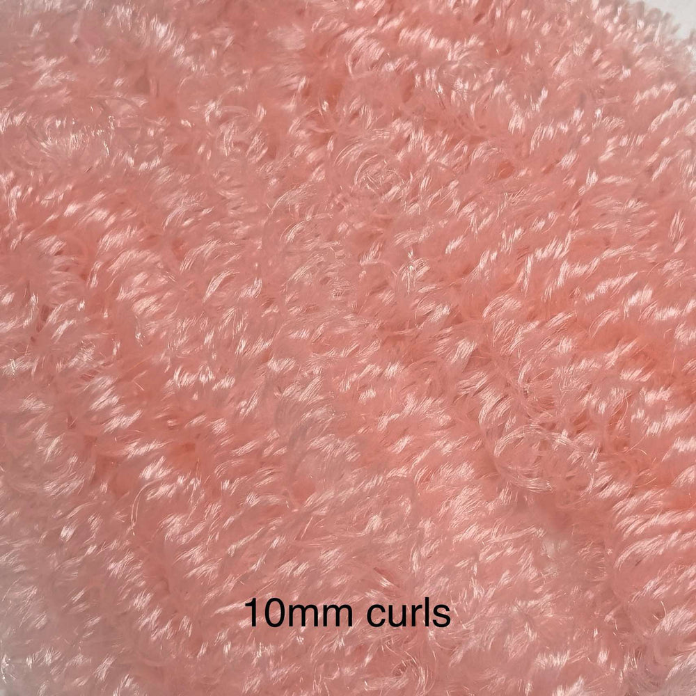 DG Curly Nylon Powder Pink 2Tone Blend NH3120 1oz/28g 36in/92cm Doll Hair